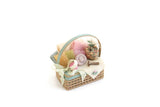 Artisan-Made Vintage 1:12 Miniature Dollhouse Bath Basket Set with Towels, Soap & Accessories