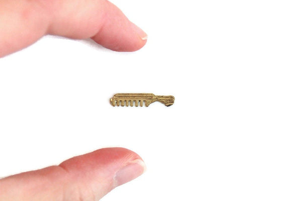 Vintage 1:12 Miniature Dollhouse Gold Comb