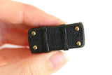 Artisan-Made Vintage Black 1:12 Miniature Dollhouse Purse or Handbag