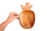 Vintage Wooden Apple-Shaped Serving Tray