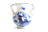 Vintage Miniature Dollhouse Blue Porcelain Delft Windmill Print Vase