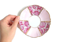 Vintage Royal Standard China Pink & Gold Floral Porcelain Teacup & Saucer Set