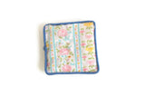 Vintage 1:12 Miniature Dollhouse Pink & Blue Floral Throw Pillow