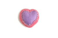 Artisan-Made Vintage Purple & Pink Heart-Shaped 1:12 Miniature Dollhouse Throw Pillow