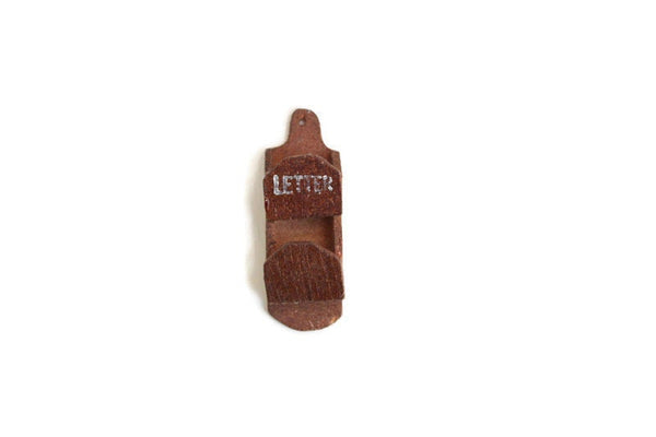 Vintage 1:12 Miniature Dollhouse Wooden Letter Holder or Mail Sorter