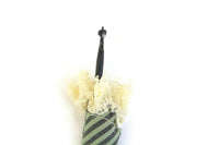 Vintage Green Lace 1:12 Miniature Dollhouse Umbrella or Parasol