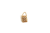 Vintage 1:12 Miniature Dollhouse Gold Crochet Purse or Handbag