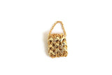 Vintage 1:12 Miniature Dollhouse Gold Crochet Purse or Handbag
