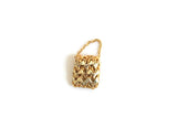 Vintage 1:12 Miniature Dollhouse Gold Crochet Purse or Handbag