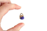 Vintage 1:12 Miniature Dollhouse Purple & Gold Purse or Handbag