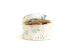 Vintage 1:12 Miniature Dollhouse Green Floral Hat Box with Hat