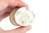 Vintage 1:12 Miniature Dollhouse Green Floral Hat Box with Hat