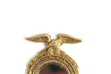 Vintage 1:12 Miniature Dollhouse Brass Federal Bull's Eye Wall Mirror with Eagle