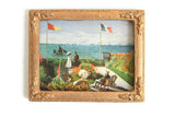 Vintage 1:12 Miniature Dollhouse Framed Monet "Garden at Sainte-Adresse" Painting