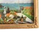 Vintage 1:12 Miniature Dollhouse Framed Monet "Garden at Sainte-Adresse" Painting