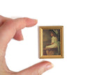 Vintage 1:12 Miniature Dollhouse Framed Painted Portrait