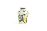 Vintage 1:12 Miniature Dollhouse Green & Blue Floral Porcelain Vase