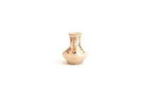 Vintage 1:12 Miniature Dollhouse Beige & Pink Floral Porcelain Vase
