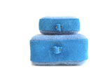Vintage 1:12 Miniature Dollhouse Blue Luggage or Suitcase Set