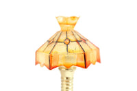 Vintage Miniature Dollhouse Stained Glass Table Lamp