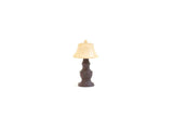 Vintage 1:16 Miniature Dollhouse Brown Plastic Table Lamp by Renwal