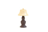 Vintage 1:12 Miniature Dollhouse Brown Plastic Table Lamp by Renwal
