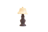 Vintage 1:12 Miniature Dollhouse Brown Plastic Table Lamp by Renwal