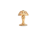 Vintage Half Scale 1:24 Miniature Dollhouse Brass Tootsie Toy Table Lamp