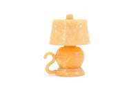 Vintage 1:12 Miniature Dollhouse Beige Marbled Plastic Table Lamp