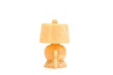 Vintage 1:12 Miniature Dollhouse Beige Marbled Plastic Table Lamp