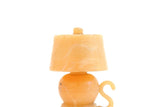 Vintage 1:12 Miniature Dollhouse Beige Marbled Plastic Table Lamp