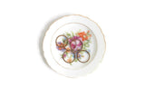 Vintage Pink Rose Flower Bouquet Porcelain Ring Dish or Trinket Dish