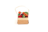 Artisan-Made Vintage 1:12 Miniature Dollhouse Basket of Vegetables