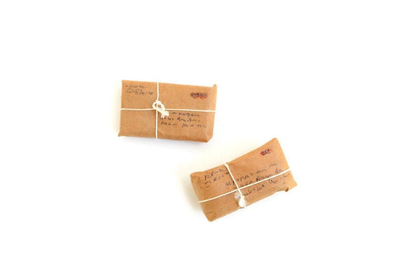 Vintage 1:12 Miniature Dollhouse Set of 2 Wrapped Parcel Packages