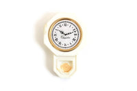Vintage 1:12 Miniature Dollhouse Beige Plastic Chrysnbon Wall Clock