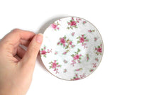 Vintage Inarco China Pink Rose Pattern Demitasse Teacup & Saucer Set