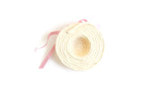 Vintage 1:12 Miniature Dollhouse Beige & Pink Straw Hat