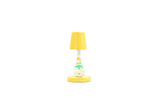 Vintage 1:12 Miniature Dollhouse Yellow & White Wooden Clown Table Lamp