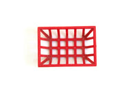 Vintage 1:12 Miniature Dollhouse Red Plastic Basket