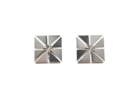 Vintage Square Silver Mid Century Cuff Links