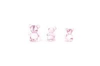 Vintage Set of 3 Micro Mini Pink Bear Figurines