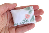 Vintage 1:12 Miniature Dollhouse White & Pink Floral Throw Pillow