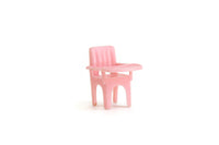 Vintage Half Scale Pink Plastic 1:24 Miniature Dollhouse Potty Chair