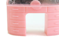 Vintage 1:12 Miniature Dollhouse Pink Plastic Vanity by Plasco