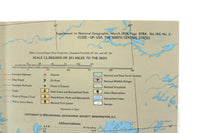 Vintage 1974 National Geographic Double-Sided Close-Up USA North Central States Wall Map of North Dakota, South Dakota, Nebraska, Kansas, Minnesota, Iowa & Missouri