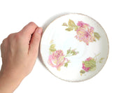 Vintage Rosenthal China Pink Rose Floral Pattern Porcelain Saucer or Ring Dish