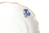 Vintage Blue & White Floral Bareuther Bavaria Porcelain China Saucer or Ring Dish