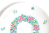 Vintage Rosenthal China Pink & Blue Rose Floral Pattern Porcelain Saucer or Ring Dish