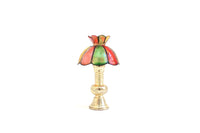 Vintage Miniature Dollhouse Stained Glass Table Lamp