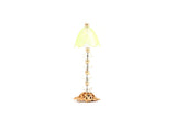Vintage 1:12 Miniature Dollhouse Yellow & Gold Table Lamp